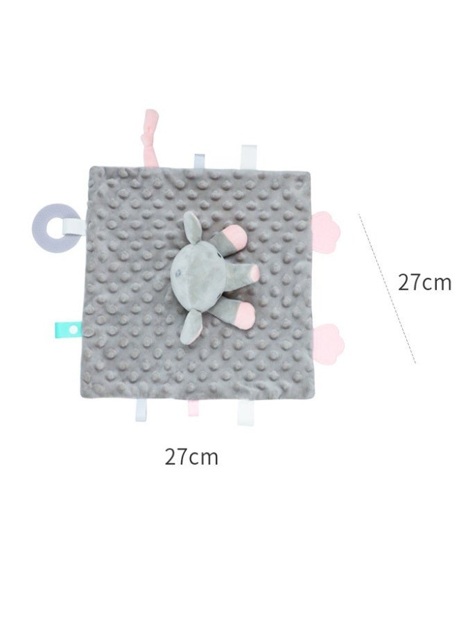 Gonice Elephant Security Blanket, Soft Lovey Unisex Lovie Baby Gifts for Newborn Boys and Girls Snuggle Toy Stuffed Animal Grey - Image 4